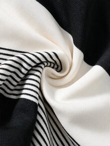 SHEIN 中性嬰兒男/女童、幼兒 2 件組秋冬休閒可愛條紋衛衣套裝，燈芯絨吊帶褲，嬰兒冬季衣著/套裝，萬聖節 - 彩色 - 查看 6