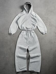 PAVTROS Men's Hoodie And Sweatpants Set - Grey - View 3