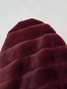 Reflora Plus Size Women's Solid Color Fashion Versatile Winter Faux Fur Coat Going Out Club Burgundy Elegant - Red - View 10