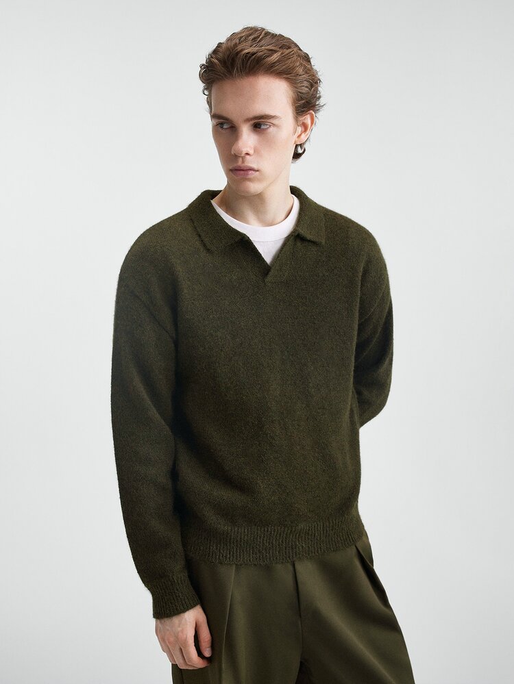 RONVEXI Men's Solid Color Casual Versatile Daily Wear Long Sleeve Sweater Festival Boys Fall/Winter Daily New - Multicolor - View 5