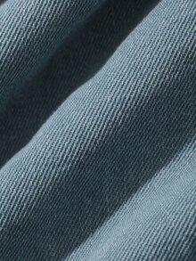 DAZY Atasan Denim Kasual Serbaguna untuk Wanita, Model Kancing Tunggal, untuk Sehari-hari - Biru - View 8