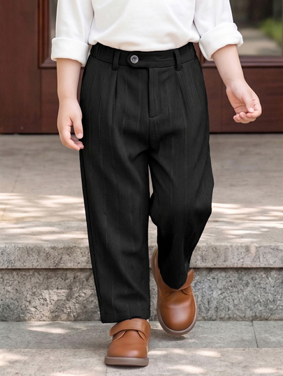 PrepCrw 1 Pc Kids Young Boys Elegant Academy Casual Exquisite Comfortable All-Match Versatile Khaki Blue Plaid Pleated Short Skirt With Free Belt, Suitable For Back To School, Outings, Casual Activities, Gatherings, Autumn, Winter