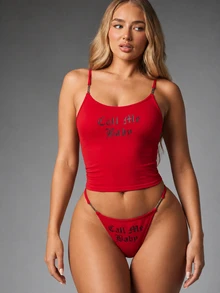 Missguided x Playboy Women Bra And Panty Sets Halloween - Red - View 3