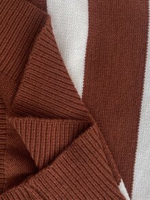 SHEIN Maternity Colorblock Casual Everyday Knit Dress Winter - Multicolor - View 8