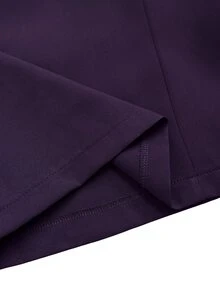 GlowEve CURVE Blazer Tanpa Kancing Leher Panjang Warna Ungu Serbaguna untuk Wanita Ukuran Plus, Cocok untuk Mode Kasual Sehari-hari Musim Gugur-Dingin. - Purple - View 5