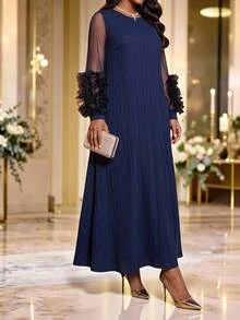 Fleurora Spring And Summer Autumn And Winter Elegant Party Dinner Formal Wedding Fall Navy Blue - Navy Blue - View 3