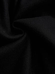 Sonviro Men's Long Sleeve Fashionable Short Overcoat, Autumn/Winter - Black - View 5
