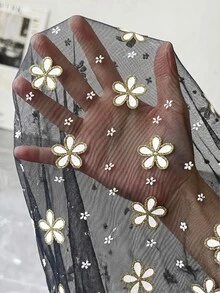 SHEIN Clasi 浪漫優雅開襟輕量開襟衫，適合秋季 - 黑色 - 查看 3