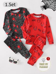 SHEIN 4件裝小男孩睡衣 - 彩色 - 查看 3