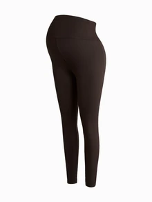 Modmama 孕婦字母印花抽繩連帽衫、純色背心與內搭褲2件套 - 彩色 - 查看 5