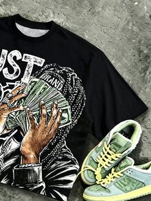 Manfinity EMRG Men's Streetwear Casual Loose Fit T-Shirt - Multicolor - View 4