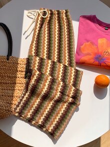 Comfortcana 夏秋女款感恩節派對居家下身海灘裝婚禮畢業禮服優雅波希米亞風休閒套裝深棕色 - 彩色 - 查看 7