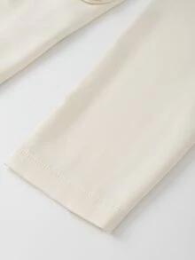 GlowEve 女款單扣西裝外套與A字裙兩件套套裝，白色與棕色，秋冬款，優雅法式復古商務通勤套裝 - 彩色 - 查看 4