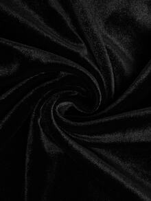 Elenzga Spring Summer Autumn Evening Party Off-Shoulder Rhinestone Chain Decor Long Black Plus Size Dress - Black - View 5