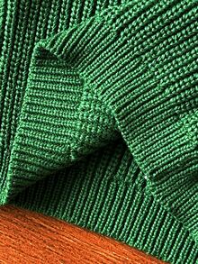 Souflis Sweater Bayi Warna Biru Langit dengan Bordir, Leher Bulat, Lengan Panjang, Gaya Minimalis Modis dan Serbaguna untuk Musim Gugur dan Musim Dingin - Hijau - View 8