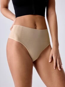 Loungeista 3pcs Seamless High Waist Thong Panties - Multicolor - View 3
