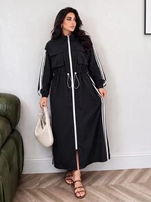 Solavon فستان صيفي كاجوال يومي للنساء بمقاسات كبيرة بتصميم كتل لونية - متعدد الألوان - مشاهدة 1