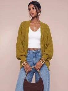 Avantive Women's Minimalist Casual Solid Color Versatile Long Sleeve Sweater, College Style Brunch Mustard Yellow Autumn - Mustard Yellow - View 4
