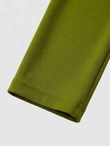 Modelyn Women's Knitted Sage Green Long Sleeve Rhinestone Embellished Romantic Elegant Slim Fit Mid-Length Dress For Party Dinner Cocktail And Wedding Autumn - Green - View 12