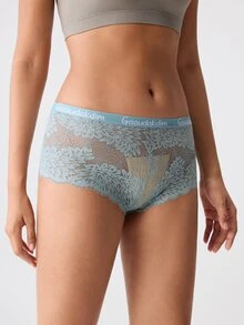 Loungeista 5pcs/Pack Sexy Lace Women's Briefs, Letter Waistband, Mid-Rise Seamless, Comfortable Underwear - Multicolor - View 8