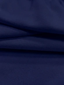 SHEIN Franclia Women's Elegant Off-Shoulder Long Sleeve White T-Shirt - Navy Blue - View 5