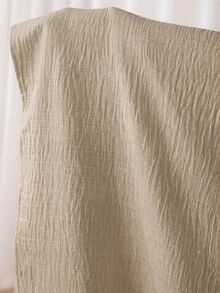 Veilorie Plus Size Women's Solid Color Notch V-Neck Long Sleeve Pocket Loose Fit Dress - Apricot - View 8