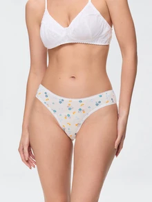 Bonmuse 5pcs Fresh Style Women's Underwear With Various Prints - Multicolor - View 5