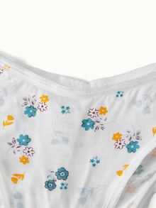 Bonmuse 5pcs Fresh Style Women's Underwear With Various Prints - Multicolor - View 9