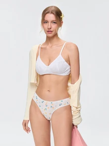 Bonmuse 5pcs Fresh Style Women's Underwear With Various Prints - Multicolor - View 2