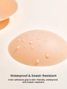 LUVLETTE 透气粘性隐形乳贴 - 附赠乳贴 - 夏季婚庆文胸解放胸部的最佳选择 - 駝色 - 查看 5