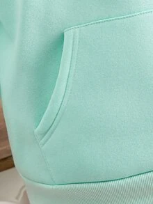 Tween Girl Bow Pattern Casual Everyday Sweatshirt - Green - View 8