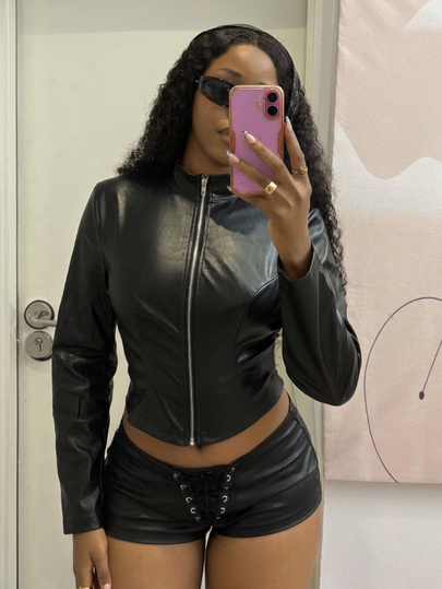 StreetHx Streetwear Women's Waist-Cinching Long Sleeve Jacket,Afro Fashion Outfits