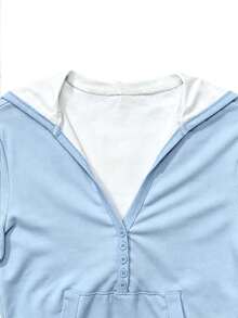 IslaSuriya Women's Contrast Lace 2 In 1 Pocket Casual Top - Multicolor - View 3