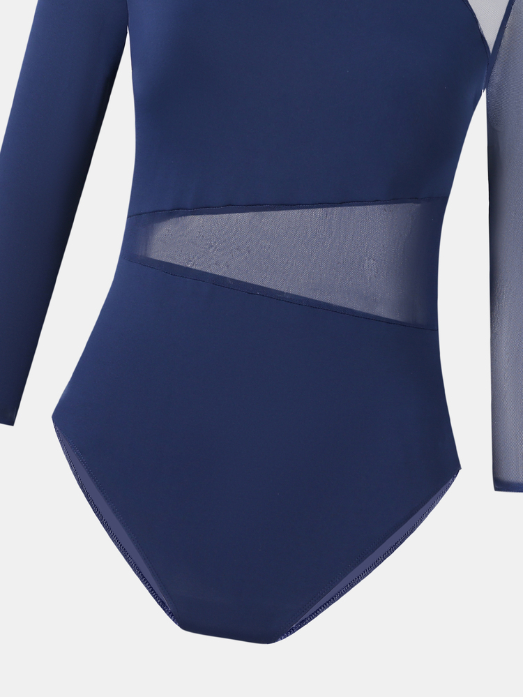 SHEIN Tween Girls Sleeveless Navy Blue Leotard School Ballet Competition Children Jumpsuit Gymnastics Sportswear Summer Modest Athletic Gym Dance - Navy Blue - View 4