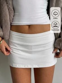 CovetEZ Women's Street Baggy Basic Casual Fashion Sexy Mini Skirt Shorts Gym White Summer - White - View 1