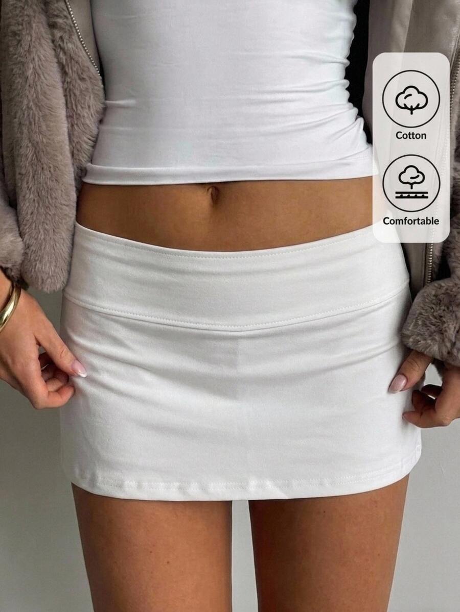 CovetEZ Women's Street Baggy Basic Casual Fashion Sexy Mini Skirt Shorts Gym White Summer - White - View 1
