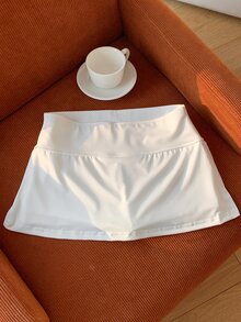 CovetEZ Women's Street Baggy Basic Casual Fashion Sexy Mini Skirt Shorts Gym White Summer - White - View 4