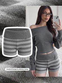 Comfortcana Women Casual Summer Knit Pants In Fall/Winter - Grey - View 6