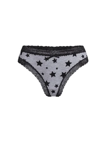 AltBold Women's Skull Lace Patchwork Thong Panties 5pcs Set - Multicolor - View 7