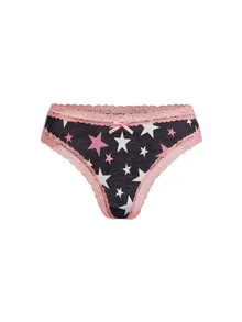 AltBold Women's Skull Lace Patchwork Thong Panties 5pcs Set - Multicolor - View 8