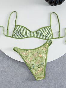 Costavie 夏季度假海滩女孩彩色串珠V领吊带露背双面比基尼套装 - 彩色 - 查看 7