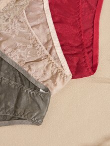 Lullawish Women's Elegant Solid Color Lace Triangle Panties - Multicolor - View 5