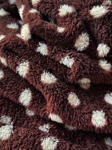 Comfortcana Brown Plus Size Autumn/Winter Long Fur Mock Neck Half-Zip Sweatshirt Formal Vacation 1920 Vintage Casual - Brown - View 7