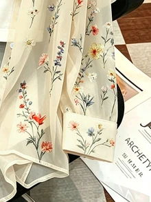 INAWLY Blus Wanita Motif Bunga Kasual Serbaguna untuk Pemakaian Sehari-hari - MultiWarna - View 3