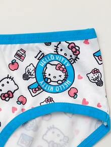Maija Kids HELLO KITTY AND FRIENDS | SHEIN Maija Kids 5 Pcs Kids Tween Girls Casual Exquisite Comfortable Fitted Fun Cartoon Print Knitted Multi-Color Triangle Panties Multi-Pack Suitable For Layering And All Seasons - Multicolor - View 5