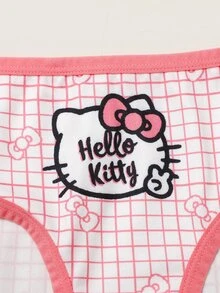 Maija Kids HELLO KITTY AND FRIENDS | SHEIN Maija Kids 5 Pcs Kids Tween Girls Casual Exquisite Comfortable Fitted Fun Cartoon Print Knitted Multi-Color Triangle Panties Multi-Pack Suitable For Layering And All Seasons - Multicolor - View 6