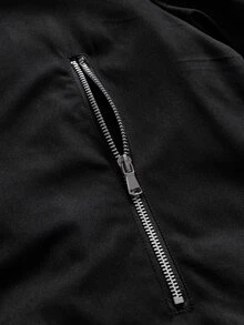 AXEPEAK Men's Letter Print Long Sleeve Zip-Up Jacket And Pants Casual Set ,Autumn,Streetwear,Holiday Tracksuit Set Jogging Suits - Black - View 13