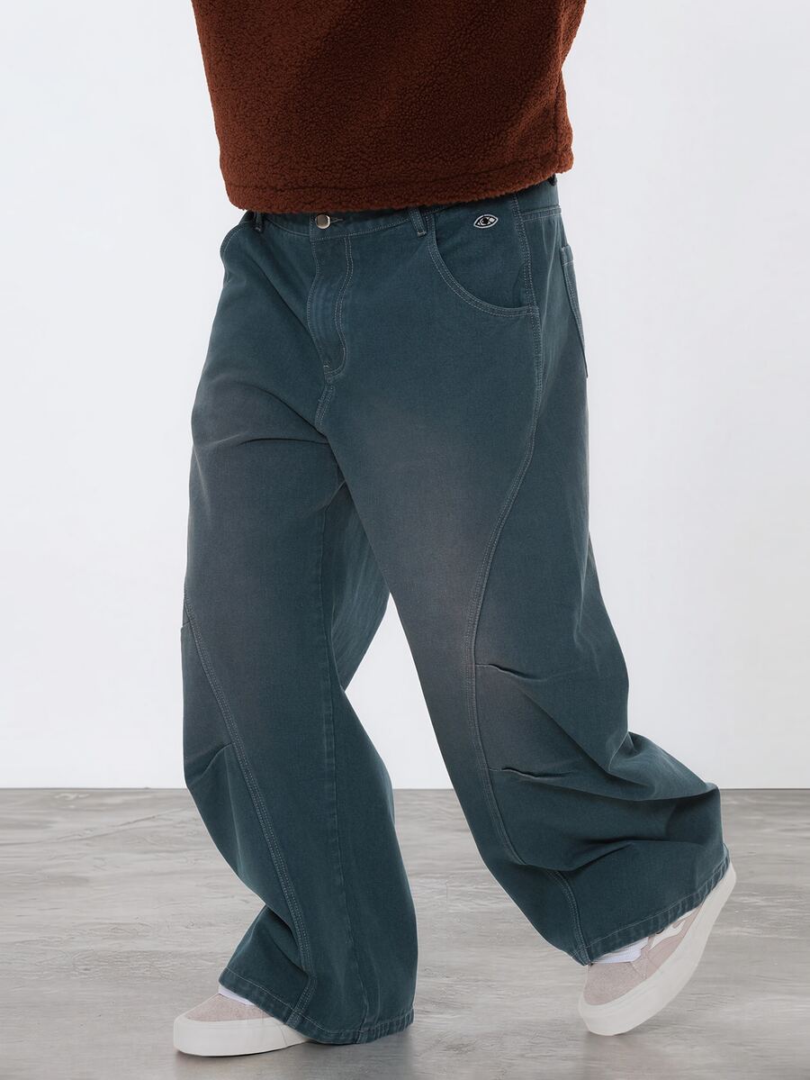 FORM&CHAOS Men's Summer Ultra Loose Vintage Denim Jeans - Blue - View 1