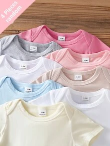 Souflis Souflis (Random 8pcs Send 4pcs) Newborn Knitted Comfortable Soft White & Pink & Khaki & Blue & Pale Yellow & Light Gray, The Best Gift For Newborns - Multicolor - View 4