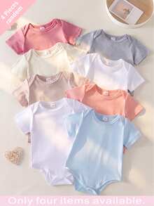 Souflis Souflis (Random 8pcs Send 4pcs) Newborn Knitted Comfortable Soft White & Pink & Khaki & Blue & Pale Yellow & Light Gray, The Best Gift For Newborns - Multicolor - View 1
